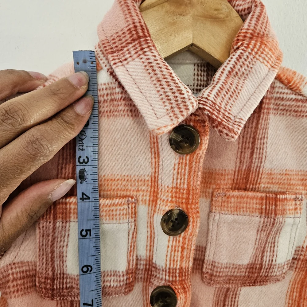 Old Navy Toddler Kids Flannel Plaid Shacket Jacket